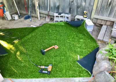 A lawn flooring design